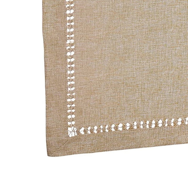 Handmade Hemstitched Natural Rectangle Lace Table Runners, Dining Festival Holiday