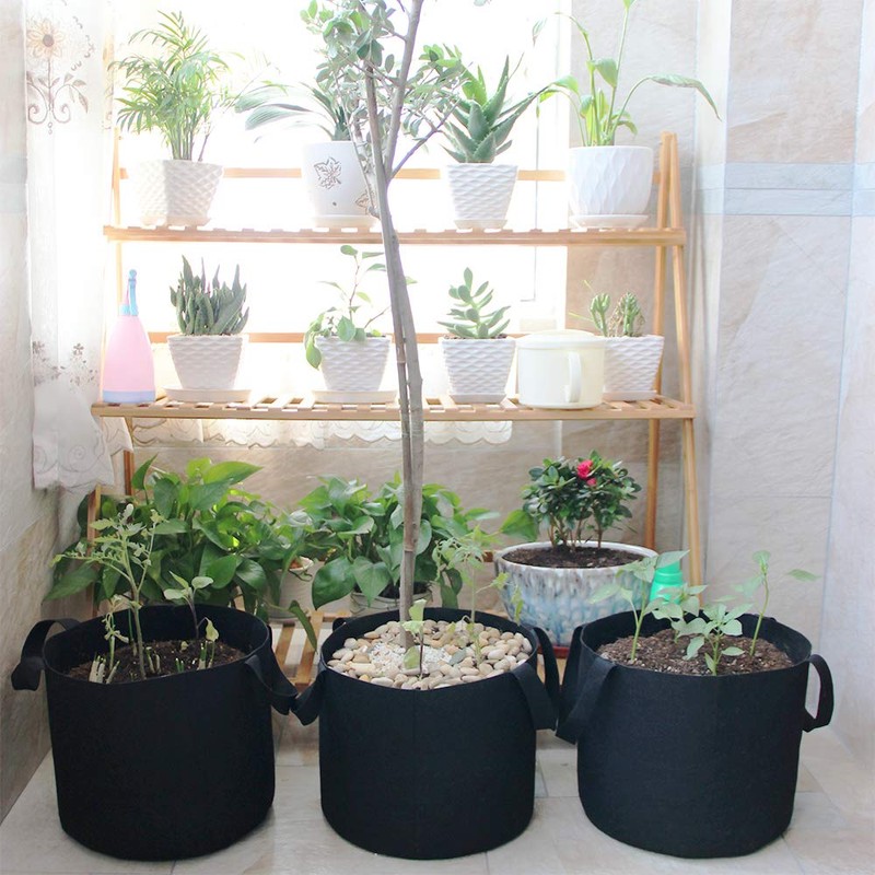 JERIA 12-Pack 3 Gallon, Vegetable/Flower/Plant Grow Bags, Aeration Fabric Pots