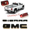 GMC Overlays Rear Tailgate Black Out Emblem 2019-23 GMC Sierra