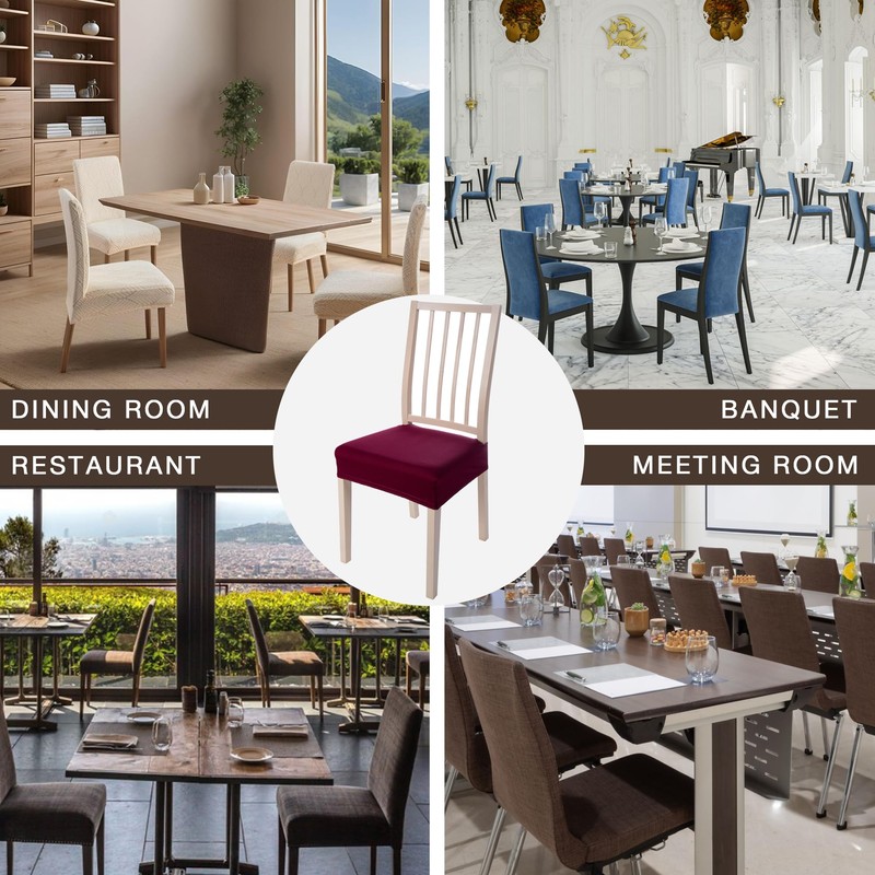 Viste tu hogar Pack of 4 Dining Room Chair Covers,