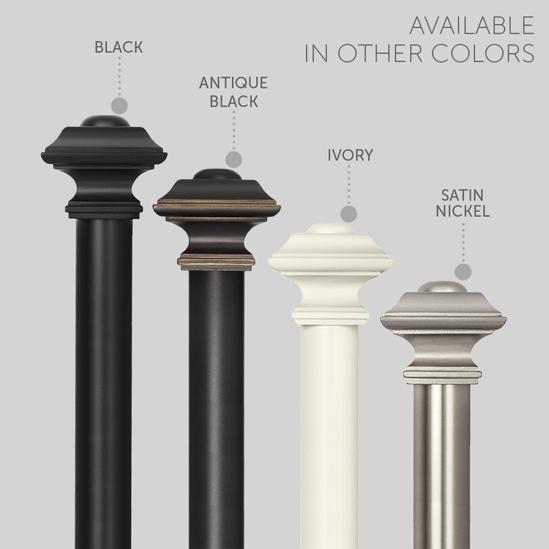 Ivilon Drapery Treatment Window Curtain Rod - Square Design 1