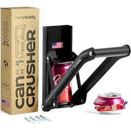 HomeBuddy Can Crusher for Recycling - 12 Oz. and 16 Oz. Can Crusher Wall Mounted for Aluminum - Compact and Easy to Use, Mounting Rivets Included, Man Cave Accessories