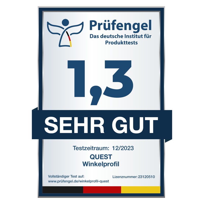 Quest PVC Edge Protection Angle - Without Tape - Edge