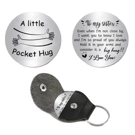 Tihnvk Little Pocket Hug Gifts for Sister Long Distance Gifts from Friend Family Christmas Birthday Gifts for Sister Inspirational Gift