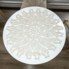 URROMA Hollow Round Doily, 60 * 60cm Beige Handmade Crochet