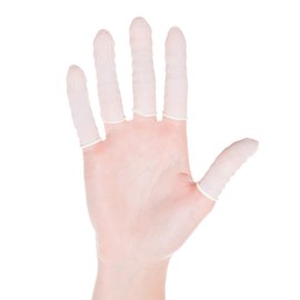 Hygostar Nitrile Finger Cot, White, L, Powder-Free
