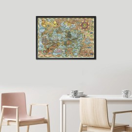 TUMOVO Jigsaw Puzzles for Adults 1000 Pieces, Old Map of Fantasy Treasure Maps-2
