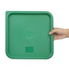 Hygiplas Square Green Lid to fit - 10/15Ltr