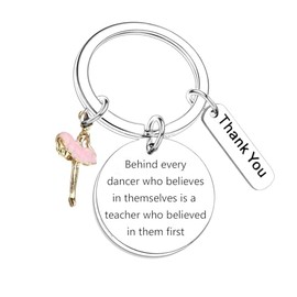Dance Teacher Appreciation Keyring Dance Teacher Gifts Thank You Gifts for Dance Teacher Gift for Dance Team Dancer Gifts for Women