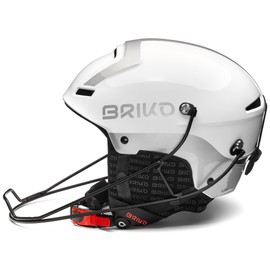 Briko Unisex - Adult Helmet, Shiny White-Silver, 62