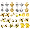 stino Bulk Enamel & Metal Bee Charms for Jewelry Making,
