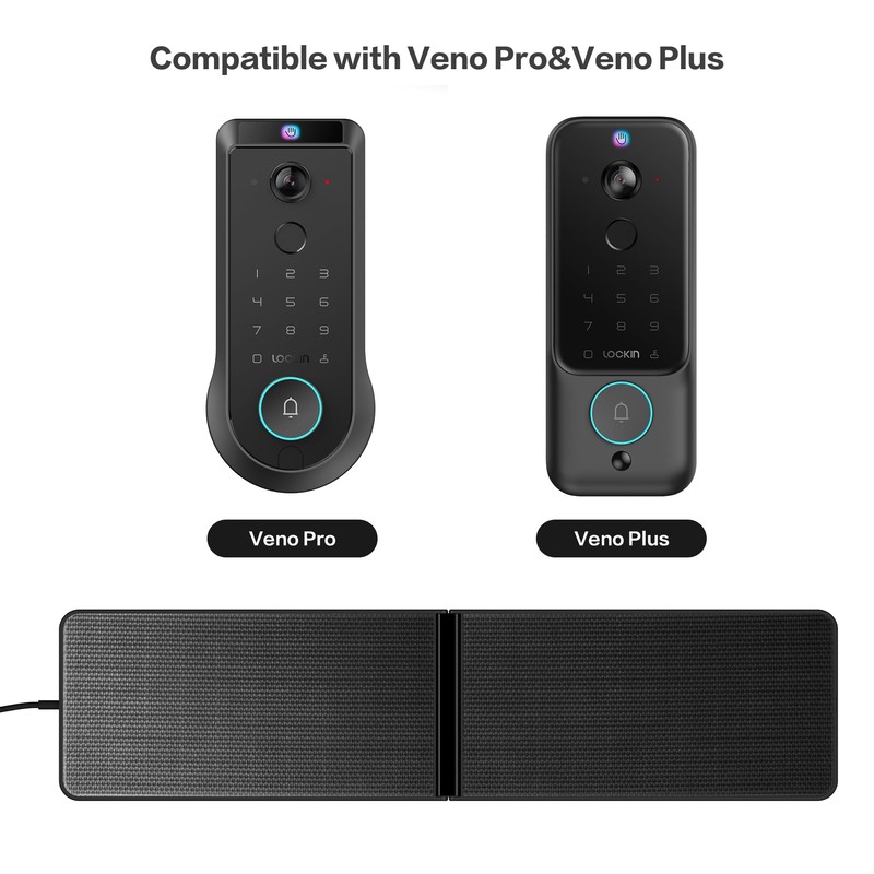 Lockin Solar Panel, Compatible with Veno Pro&Plus Video Smart Lock,