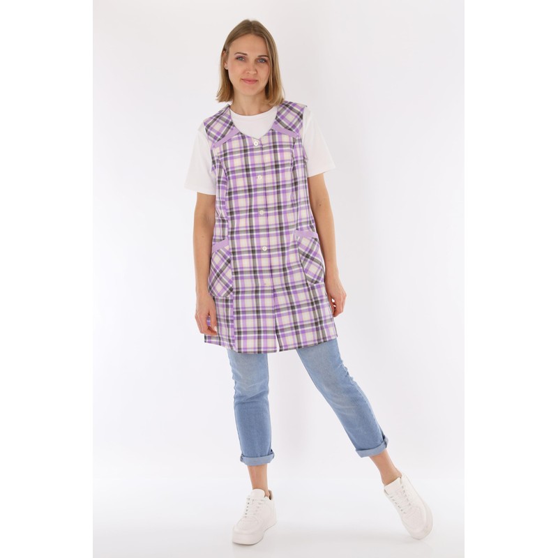 7/8 Tunic Short Colourful Apron Without Arms Cooking Apron, Design