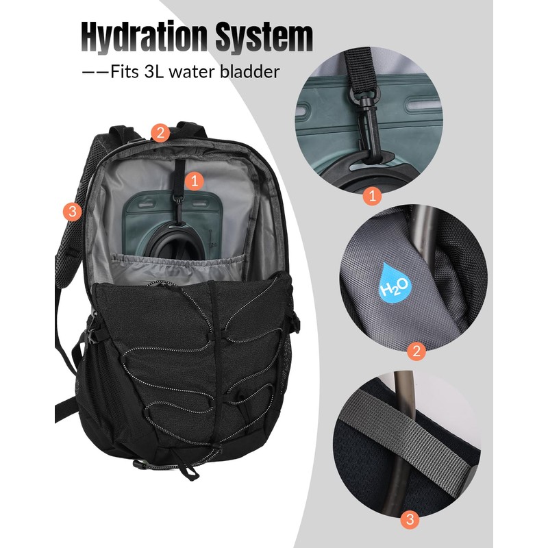 Outplea 35L Waterproof Hiking Backpack with Chest Strap for Men