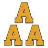 3 Pieces 4.1 Inch Yellow Chenille Letter Patches Large Alphabet