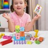 CHIYR 20 Pcs Stacking Wooden Math Numbers Blocks for 3+