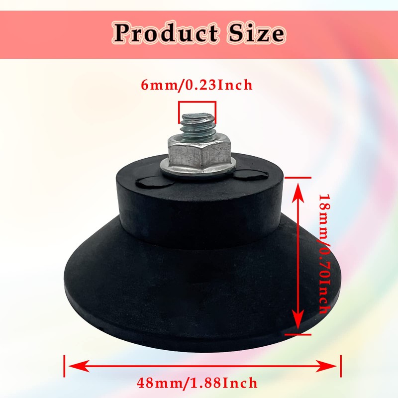 4Pcs Air Compressor Rubber Feet,No Oil Machine Shock-Absorbing Foot Pads,Black(M6