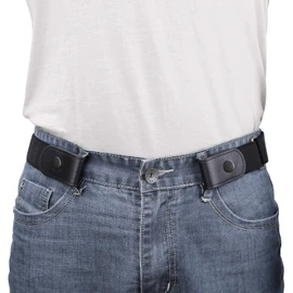 No Buckle No Show Belt for Men Buckle Free Stretch Belt for Jeans Pants 1.38 Inches Wide, Suit for Pants Size 39-61 Inches, A-Black