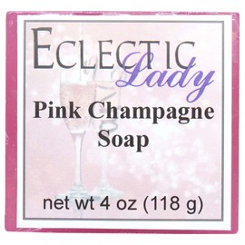 Pink Champagne Glycerin Soap by Eclectic Lady, 4 oz Bar