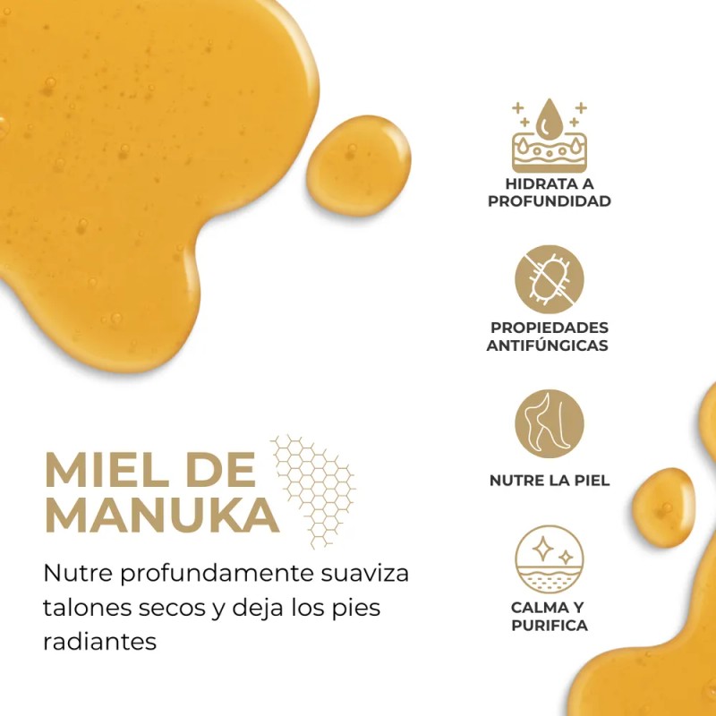 Exfoliante Para Pies, Miel, Elimina Piel Muerta. Mc Life Exfoliante