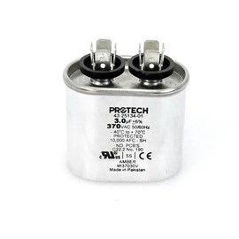 43-20847-02 -Ruud OEM Oval Replacement Run Capacitor 3 UF/MFD 370 Volt