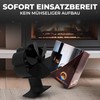 FlammenEcho Fireplace Fan - Quiet, Powerful, Efficient for Optimum Heat