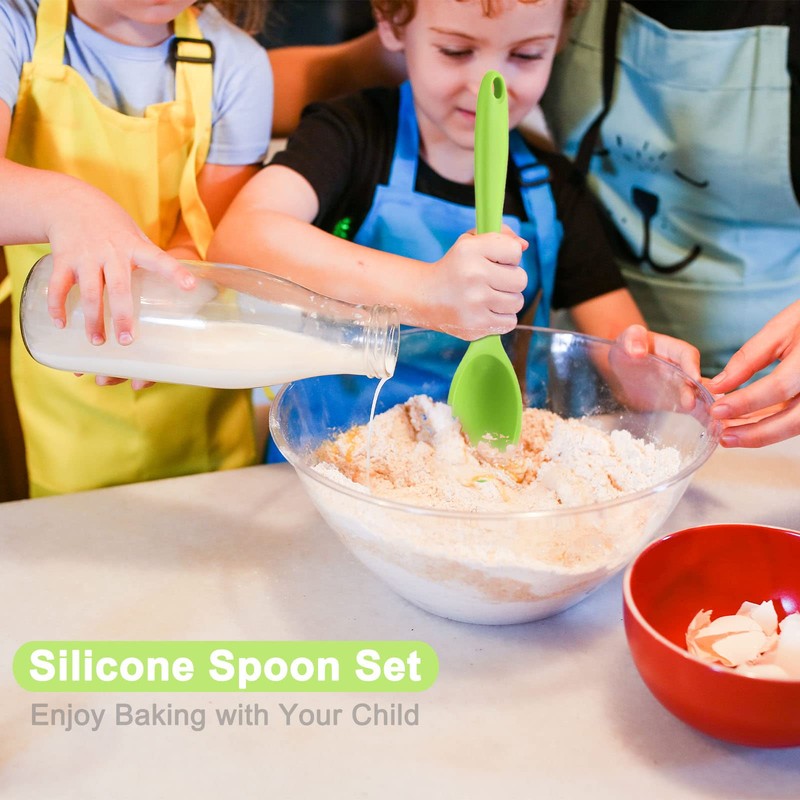 Beieverluck 12 Pack Large Silicone Cooking Spoons 10.8'' Heat Resistant
