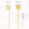 VOCOSTE Rückenbürste, doppelseitige Badebürste für die Dusche, 14,96", Beige