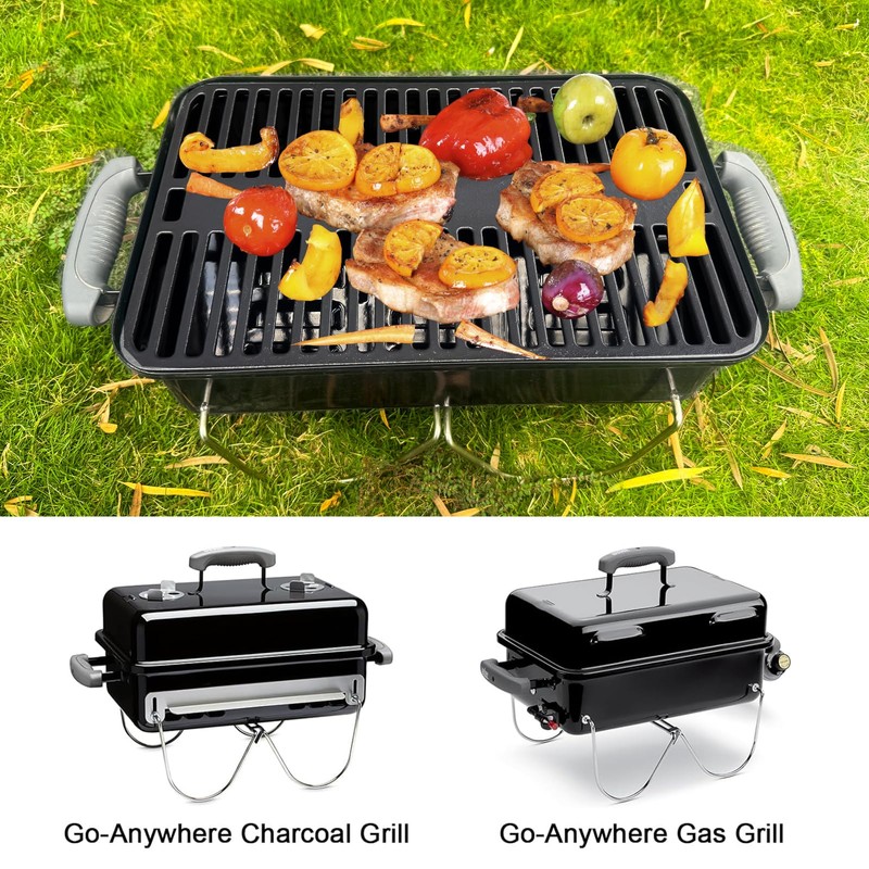 DELSbbq 80631 Cast Iron Cooking Grate for Weber Go-Anywhere, Grill