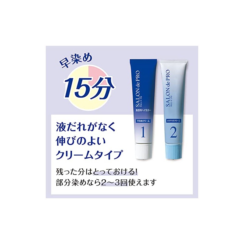 Salon de Pro unscented Hair Color Quick-Dyed Cream for Gray