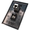 RiteAV 1 Gang Wall Plate (Black) 2 Port - Cat6