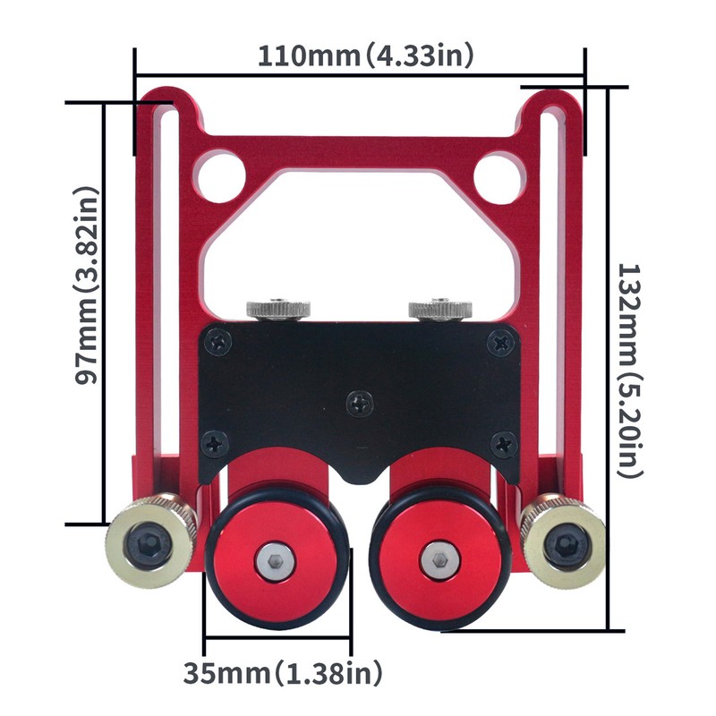 Table Saw Stock Roller Woodworking Double Wheel Sliding Feeding Guide