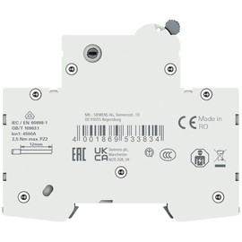 Siemens 5SL60166 Circuit Breaker 6kA B16 1P+N Compact in 1TE 230V, MCB, Circuit Breaker