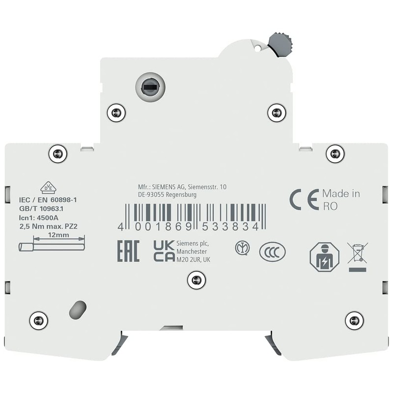 Siemens 5SL60166 Circuit Breaker 6kA B16 1P+N Compact in 1TE