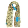 Sunsa Women's Scarf, Neckerchief for Spring/Summer, Stole Scarf with Flower