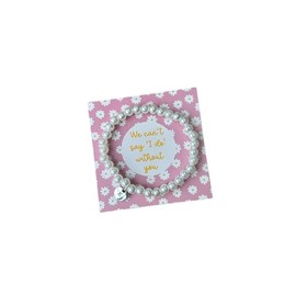 Pearl Bracelet with Initial | Flower girl bracelet | We can't Say I Do without you | Bridesmaid Bracelet | Wedding favours (K)