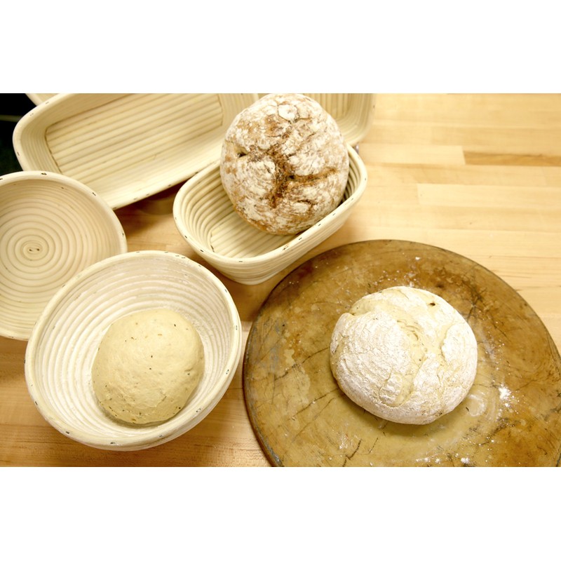 Frieling Round Proofing Basket, Brotform Bread Rising Banneton and Serving