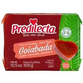 Predilecta Sweet Guava Paste 10.58 oz| Goiabada Predilecta 300G | Brazilian Sweet | Original Farm Recipe, Fruity Texture (1 PACK)