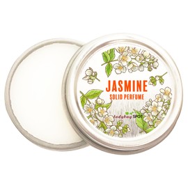 Floral Solid Perfume | All Natural, Phthalate-Free Fragrance | Long-Lasting, Highly Scented, Layerable Balm | Portable 1/4 oz Tin | Travel-Friendly (Jasmine)
