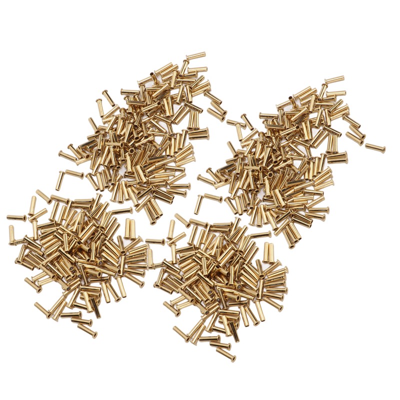 500Pcs Hollow Rivet Brass Decorative Through Hole Excellent Corrosion Resistance