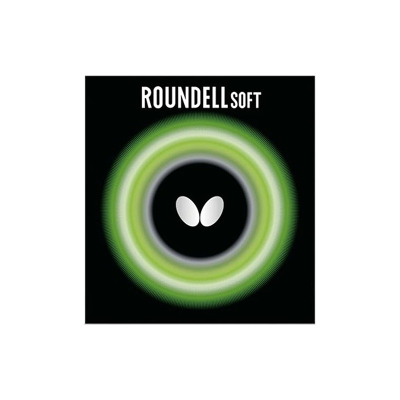 Butterfly 05880 Table Tennis Rubber, Roundel Soft, High Tension Rubber