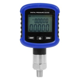 PumpShark 60mpa Digital Industrial Pressure Gauge,S281 0-10000psi 0.2% FS Accuracy Air Manometer 1/4 Inch NPT Thread Digital Pressure Gauge 330°Rotation with LED Light for Construction, Machinery
