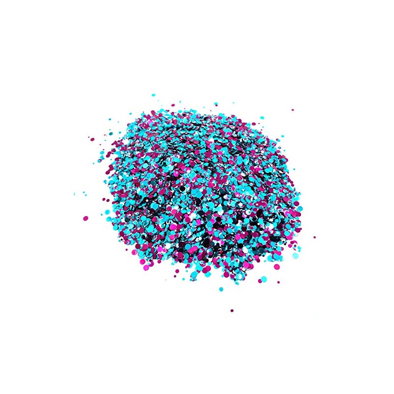 Cotton Candy Mixed Glitter, Pink and Blue Solvent Resistant Glitter