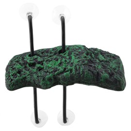 Plataforma para tortugas, agua Automático Toma de sol de la isla Flotante Muelle rectangular de tortuga acuática con ventosa para tortugas Tortugas Tortugas brasileñas Animales semiacuáticos(L)