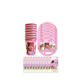 Video Game Girl Avatar Party Decoration Plates, Cups, Candy Bag Cute Party Gamer Decor Pink Theme, AES