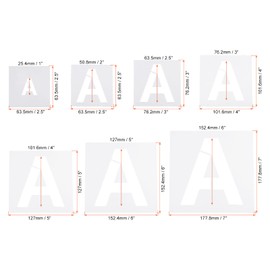 PATIKIL 2 Inch Letter Number Stencils, 36 Pack 2.5" Width Reusable Plastic Alphabet Numbers Templates Set for Painting, White