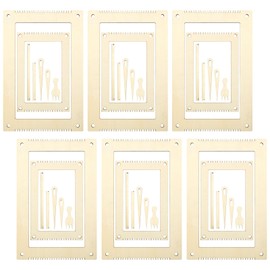 Thyle 6 Sets Rectangle Weaving Loom Kit 5.3 x 7.8'', 7.9 x 11.8'' Wood Weaving Loom with Needles and Tools DIY Looms for Weaving Kids Adult Beginners and Weaving Lovers Crochet Knitting Craft Activity