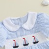 Toddler Baby Girl Sailboat Outfit Smocked Dresses Doll Collar Dress