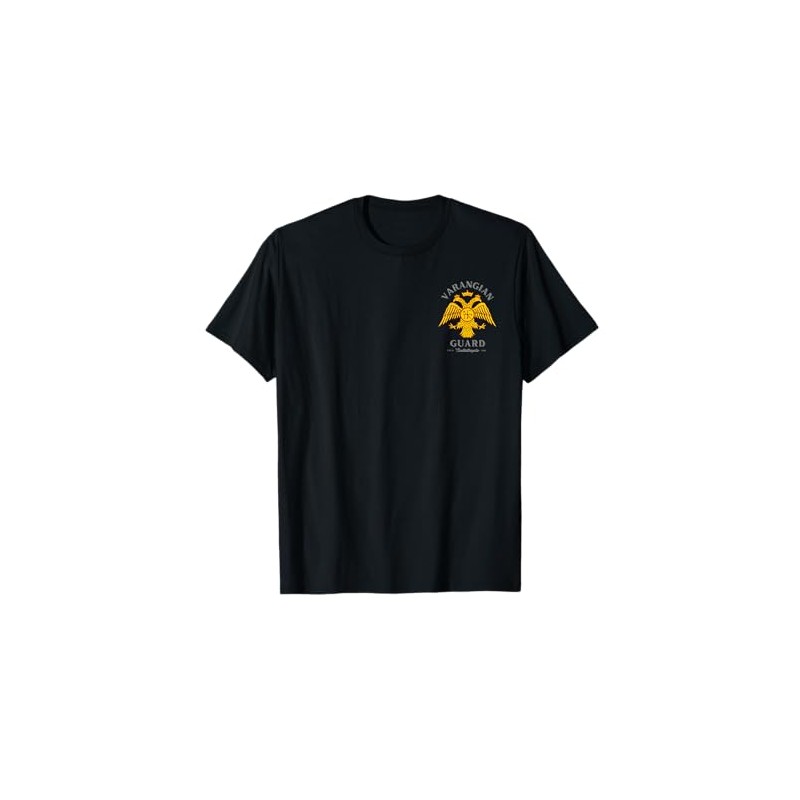 Varangian Guard Eagle: Strength and Honor Byzantine Viking T-Shirt, black
