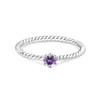 Tufeney Stackable Birthstone Rings Set for Women: 925 Sterling Silver